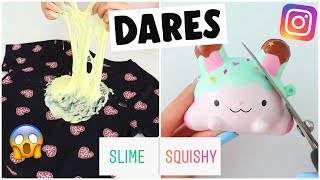 EXTREME SLIME amp SQUISHY DARES instagram followers control dares [upl. by Means]