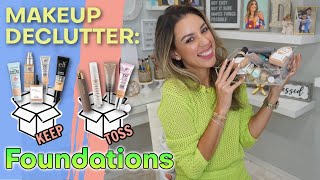 MAKEUP COLLECTION DECLUTTER  FOUNDATIONS [upl. by Sylvanus882]