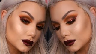 FALL GLAM  GLITTER LINER  MAKEUP TUTORIAL [upl. by Elayor]