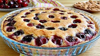 Cherry Frangipane Tart Recipe  French Cherry Tart  Cherry Pie [upl. by Devi849]