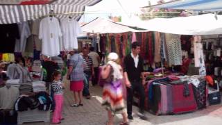 The textile market in Kemer Turkey [upl. by Sima]