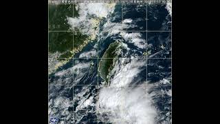 Northeasterly flows with thunderstorms over southern Taiwan south of 235N on 13 Oct 2024 [upl. by Lacie]