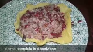 Risotto al radicchio con cestino di formaggio  CUCINIAMO INSIEME [upl. by Det]