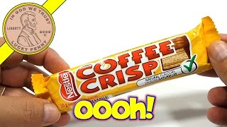 Coffee Crisp Wafer Candy Bar Nestle Canada Review [upl. by Esenahs478]