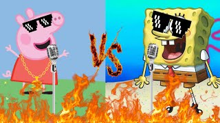 Peppa pig VS Spongebob RAP BATTLE [upl. by Urd]