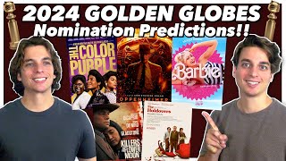 FINAL 2024 Golden Globes Nomination Predictions [upl. by Yemorej]