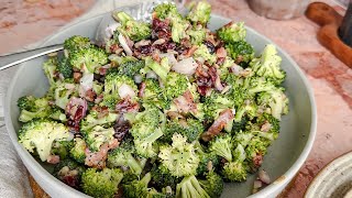 Classic Broccoli Salad Recipe  A Summertime Favorite [upl. by Kath]