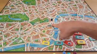 Lets play Scotland Yard Rules and review by Hit and Sunk Games [upl. by Newmark529]