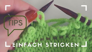 KEINE ANGST VOR FALLENGELASSENE MASCHEN  RETTUNGLINIE STRICKEN stricktipp bzw stricktip [upl. by Nylorahs814]