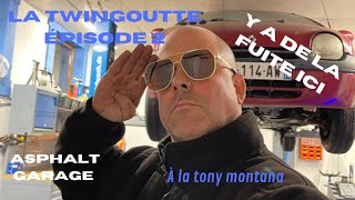 😂La twingoutte partie 2 avec Tony Montana😂 asphalt garage [upl. by Tolmach]