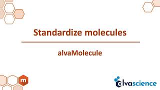 alvaMolecule  Standardize molecules [upl. by Willmert649]