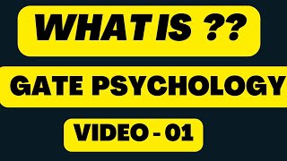 GATE PSYCHOLOGY 2025  ELIGIBILITY SYLLABUS PAPER PATTERN [upl. by Jacoba566]