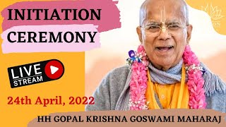 Initiation Ceremony  ISKCON Dwarka  24th April 2022 [upl. by Kcor]