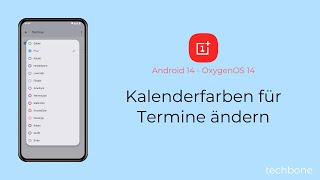 Kalenderfarben für Termine ändern  OnePlus Android 14  OxygenOS 14 [upl. by Anitirhc]