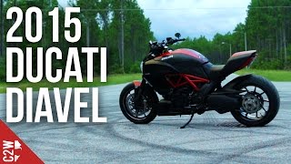 2015 Carbon Ducati Diavel  First Ride [upl. by Anialed]