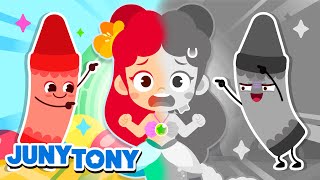 O Malvado Giz de Cera  Mundo Colorido  Música Infantil  JunyTony em Português [upl. by Shreeves]