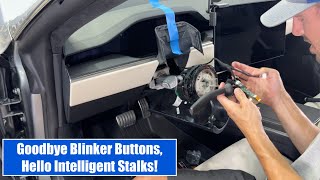 Brand New Tesla Model S Plaid Intelligent Shifter Install no more button blinkers [upl. by Eiramadnil]