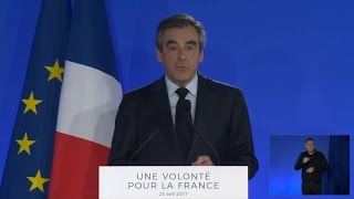 Présidentielle 2017 la déclaration de François Fillon en intégralité [upl. by Zeitler]