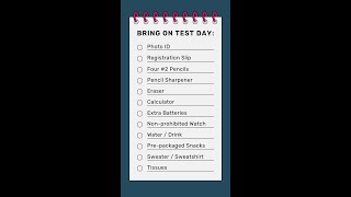 PSAT Test Day Checklist [upl. by Crescin]