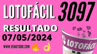 🍀 Resultado Lotofácil 3097 [upl. by Eniotna]