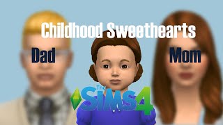 The Sims 4 Childhood Sweethearts Challenge  The Sims 4 CreateaSim  No CC [upl. by Mackintosh]