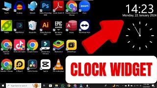 How To Set Clock Widget In Windows 1011  Easily Add Clock Widget [upl. by Tani994]