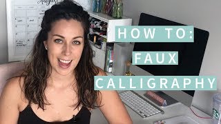 How To Do Faux Calligraphy  The Happy Ever Crafter [upl. by Annej]