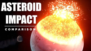 ASTEROID IMPACT Comparison 🌑💥 [upl. by Raamal]