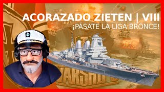 World of Warships  ACORAZADO ALEMÁN DE LÍNEA» ZIETEN  PÁSATE LA LIGA BRONCE 😅 [upl. by Oilegor]