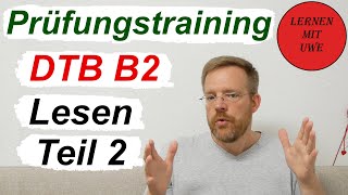 DeutschTest für den Beruf B2 – 03 – Nachklapp zum Prüfungsablauf und Lesen Teil 2 [upl. by Brunhild]