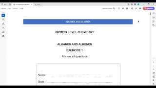 Exercise 1 Alkanes and Alkenes MCQs 1 to 25 Cambridge IGCSE O level Chemistry Lesson 65 part c [upl. by Orodisi]