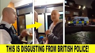 DISGUSTING As Footage Shows UK Police Arresting Man For Saying ‘I Don’t Want Palestine Flags In UK’ [upl. by Nnitsuj520]