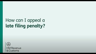 How can I appeal a late filing penalty [upl. by Whitaker]