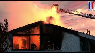 Dwelling Fire  Brand Einfamilienhaus Korb Germany 05082017 [upl. by Cloe782]