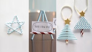 3 Easy Paper Straw Crafts [upl. by Niwroc340]