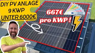 PV Anlage DIY mit Kostal Plenticore Plus G2  günstig 9 kWp selbst gebaut  667€ pro kWp [upl. by Aeniah713]