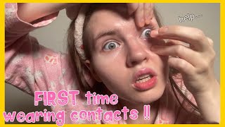 Colored Contacts Unboxing  Struggling For An Hour To Put Them On TTDEYE Contacts [upl. by Esya]