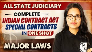 Indian Contract Act Special Contracts One Shot  Major Law  State Judiciary Exam [upl. by Ajnotal]