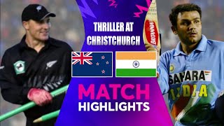 New Zealand Dominates India in SeamFriendly Conditions  2003 ODI Thriller at Christchurch [upl. by Pressman]