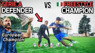 SERIE A DEFENDER vs ITALIAN FREESTYLE CHAMPION EPIC 1 vs 1 [upl. by Enomar]