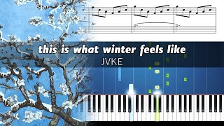 JVKE  this is what winter feels like  Accurate Piano Tutorial with Sheet Music [upl. by Nomzaj683]