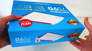 Unboxing der AVM Frizbox 7590 und erster ADSL Test [upl. by Aschim]