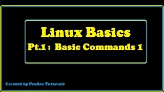 Linux Basics Part 1  Basic Commands 1 [upl. by Gnay]