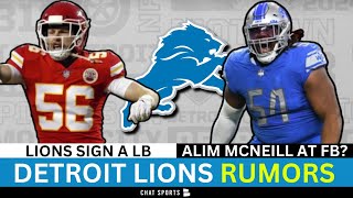 Today’s Lions Rumors Lions Sign LB Ben Niemann Alim McNeill At FB Jahmyr Gibbs Best RB In NFL [upl. by Dalt613]