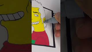 Dibujo a cristiano ronaldo de los simpson en público 🎨⚽️ [upl. by Ycinuq151]