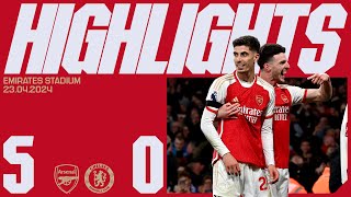 A FIVESTAR DISPLAY 🤩  HIGHLIGHTS  Arsenal vs Chelsea 50  Trossard White 2 Havertz 2 [upl. by Dronski]