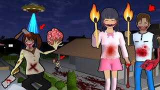 KAZUE Zombie Haunted 😱  SAKURA School Simulator Horror Drama 👺 [upl. by Ireland546]