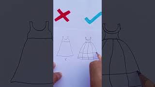 how to draw long frock drawing drawingtutorials photography stepbysteptutorial drawinghacks di [upl. by Ahsinoj]