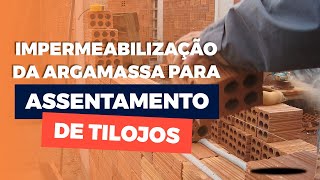 Como impermeabilizar a argamassa para assentamento de tijolos  Rebotec Brasil [upl. by Dorsy]