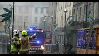 Firefighters At Venue Bar On Visit To Perth Perthshire Scotland [upl. by Erbas199]